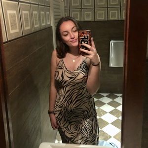 SATIN ZEBRA DRESS